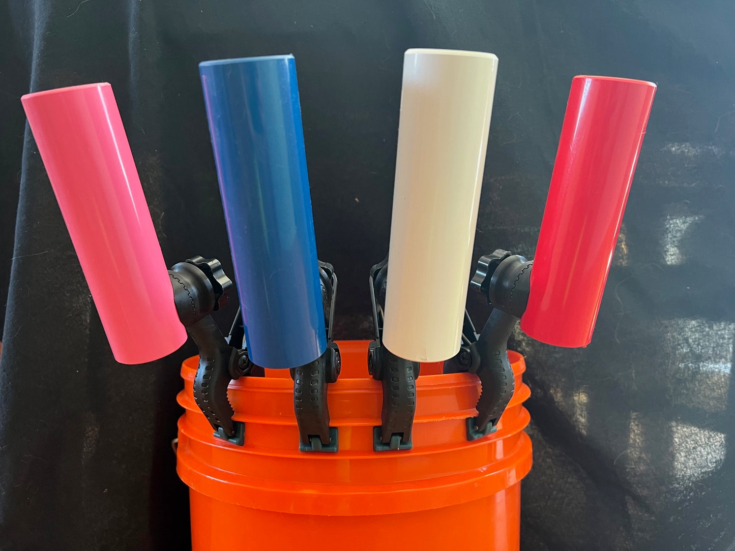 Frozen Pole Rod Holder Clamp-On with Adjustable Ball Joint