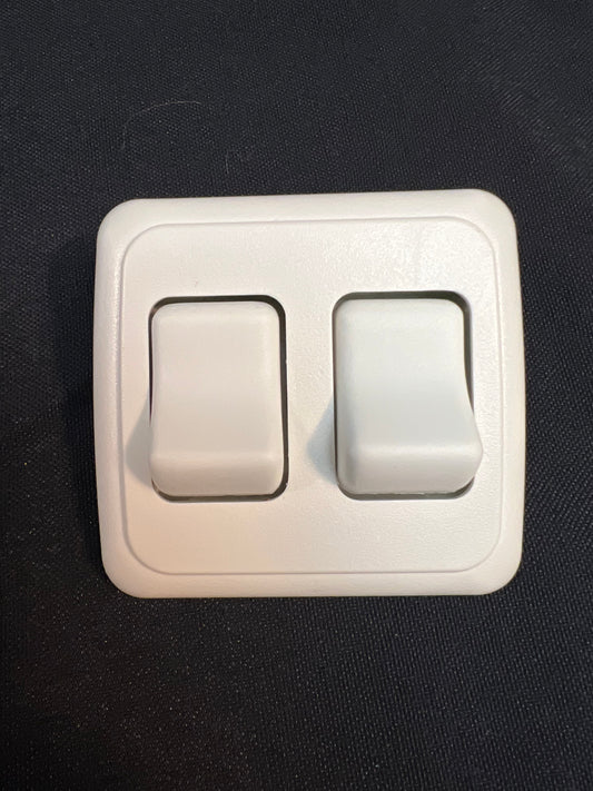 Interior Double Switch 12Volt -White