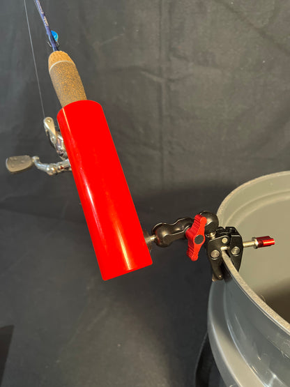 Frozen Pole Rod Holder Clamp-On with Articulated Ball Joint