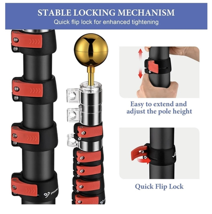 20′ Retractable Aluminum Flag Pole with Flag