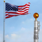 20′ Retractable Aluminum Flag Pole with Flag