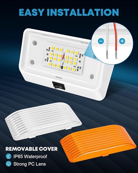 12 Volt Exterior LED Porch light W/Switch