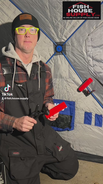 Frozen Pole Rod Holder Clamp-On with Adjustable Ball Joint