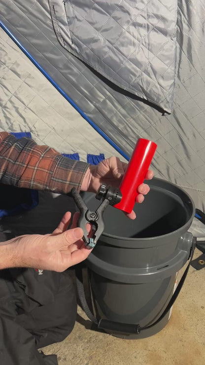 Frozen Pole Rod Holder Clamp-On with Adjustable Ball Joint